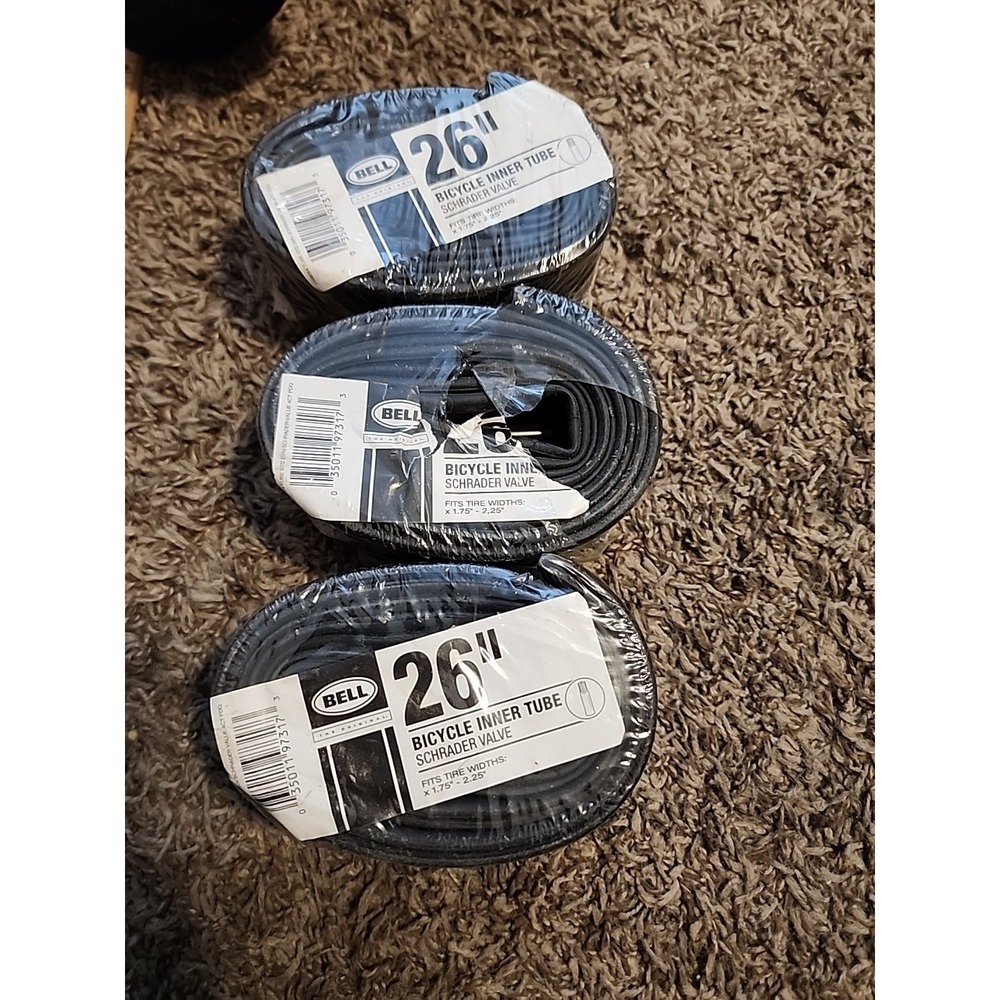 new BELL 26" Bicycle Inner Tube Fits Tire Widths‎ x 1.75" - 2.25" Schrader valve